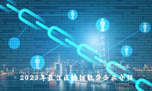 2023年最佳区块链软件企业介绍